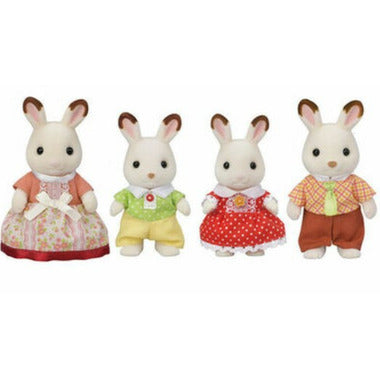 Calico Critters Chocolate Rabbit Family