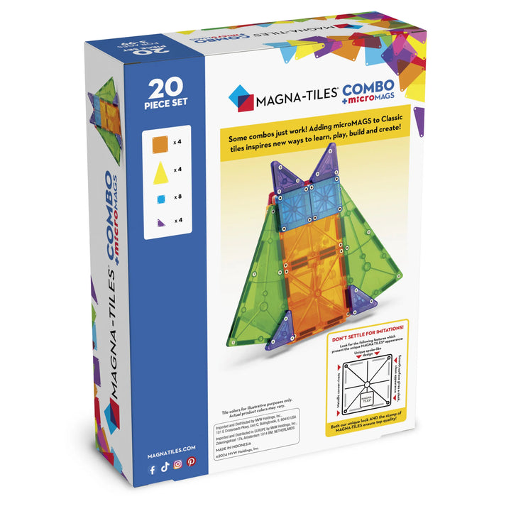 Magna-Tiles MicroMAGS 20 Piece Combo Set