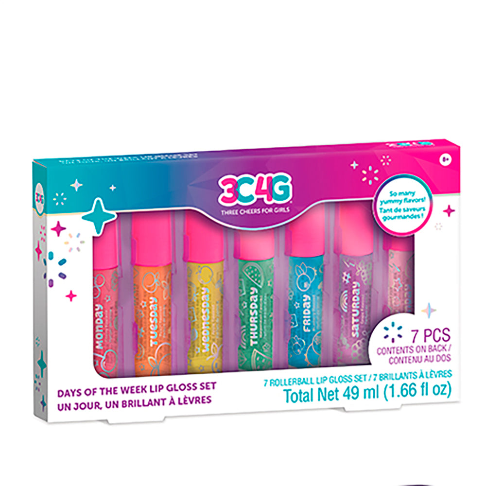 Days of the Week Rollerball Lip Gloss Set Toytown Toytown Toronto