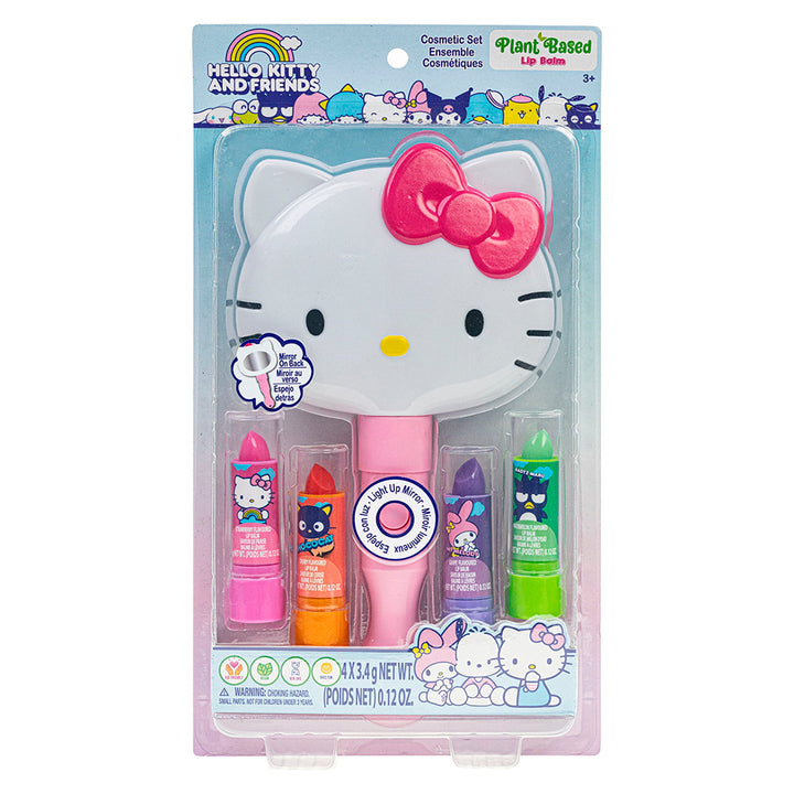 Hello Kitty 4 Pack Lip Balm With Light Up Mirror