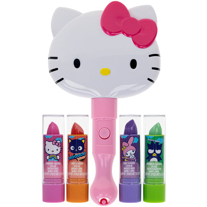 Hello Kitty 4 Pack Lip Balm With Light Up Mirror