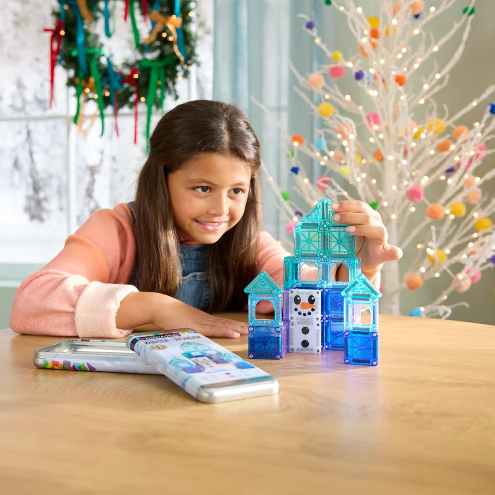 Magna-Tiles MicroMAGS 26 Piece Winter Wonder Travel Set
