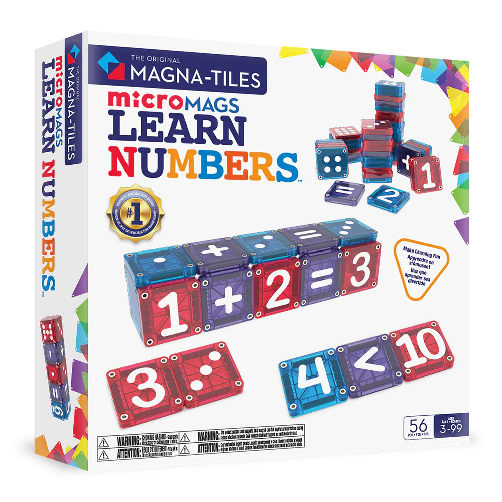 Magna-Tiles MicroMAGS Learn Numbers
