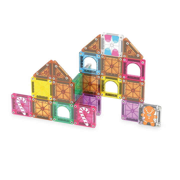 Magna-Tiles MicroMAGS 24 Piece Gingerbread House Travel Set