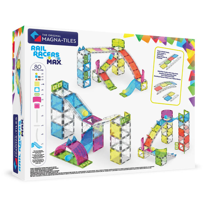 Magna-Tiles Rail Racers™ Max 80-Piece Set