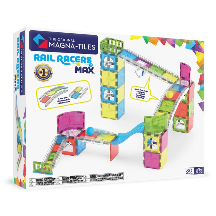 Magna-Tiles Rail Racers™ Max 80-Piece Set