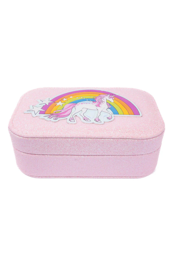 Pretty Precious Pink Glitter Unicorn Jewelry Box