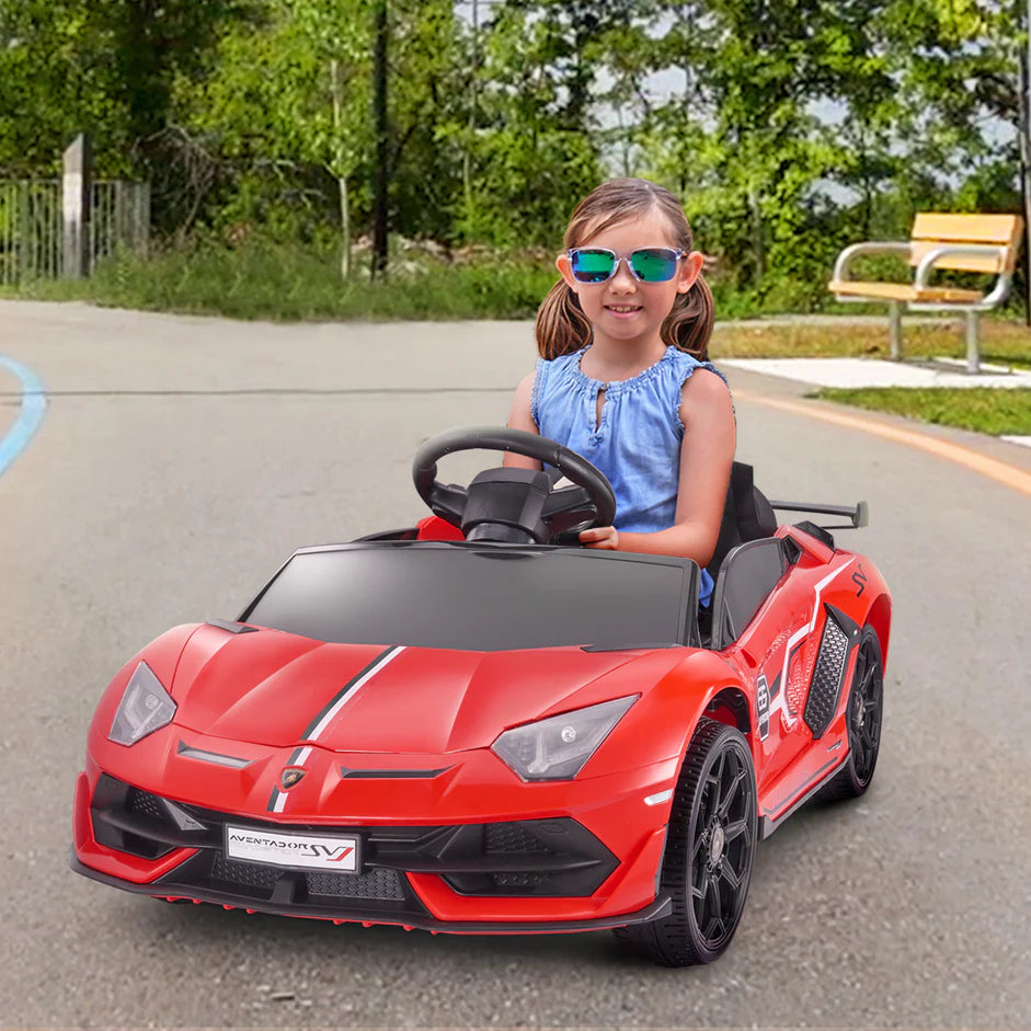 Lamborghini Aventador SVJ Red Ride On Car