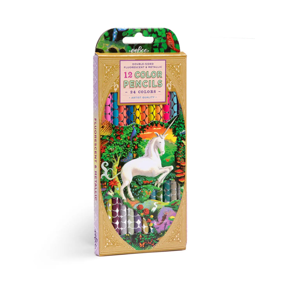 Unicorn Garden 12 Double-Sided Colored Pencils