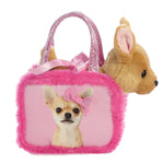 Fancy Pals Pretty In Pink Chihuahua Pet Carrier 7" Plush