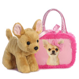 Fancy Pals Pretty In Pink Chihuahua Pet Carrier 7" Plush