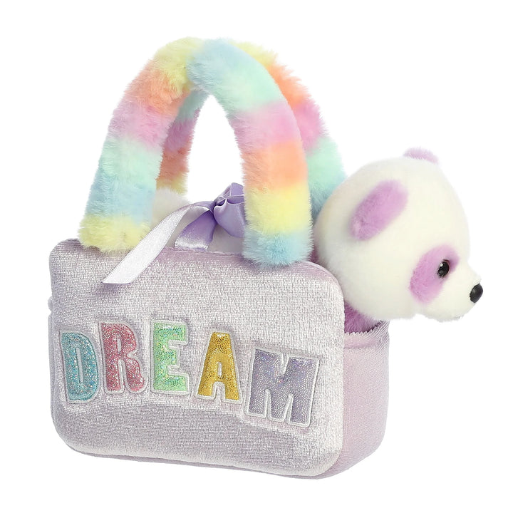 Fancy Pals Rainbow Dream Panda Pet Carrier 6.5" Plush