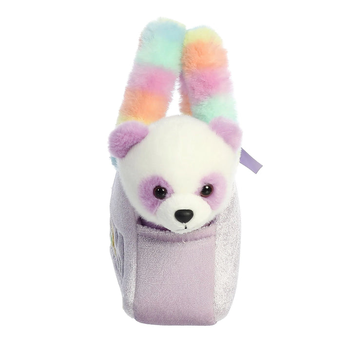 Fancy Pals Rainbow Dream Panda Pet Carrier 6.5" Plush