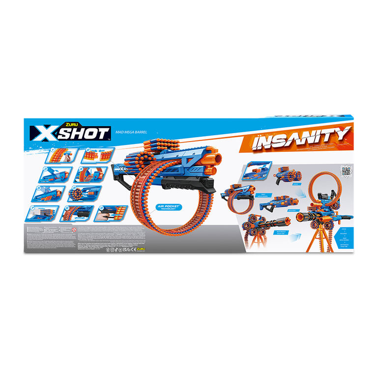 X-Shot Insanity Mad Mega Barrel Blaster