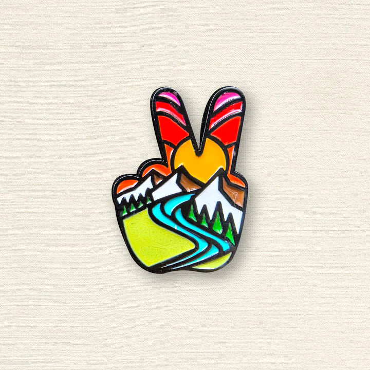 Peace Mountain Enamel Pin