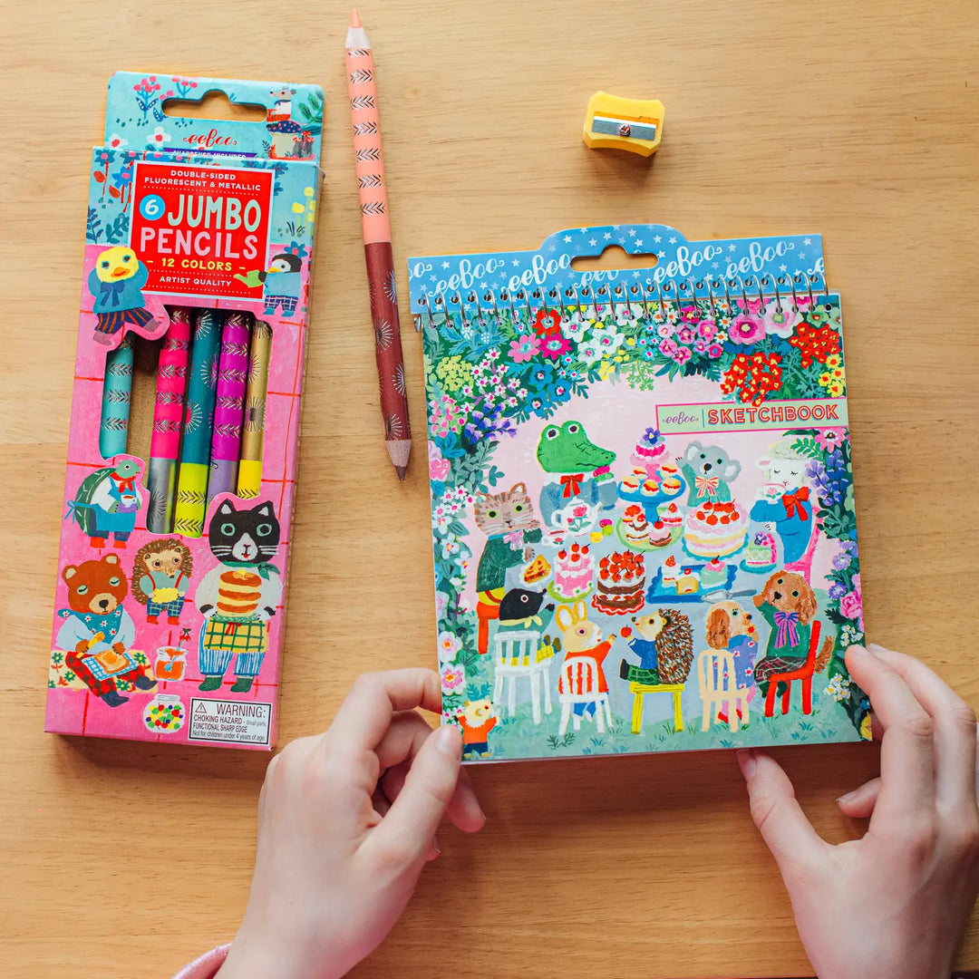 Sweet Celebration 6 Jumbo Double-Sided Colored Pencils