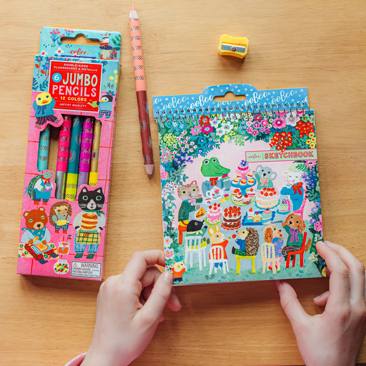 Sweet Celebration 6 Jumbo Double-Sided Colored Pencils