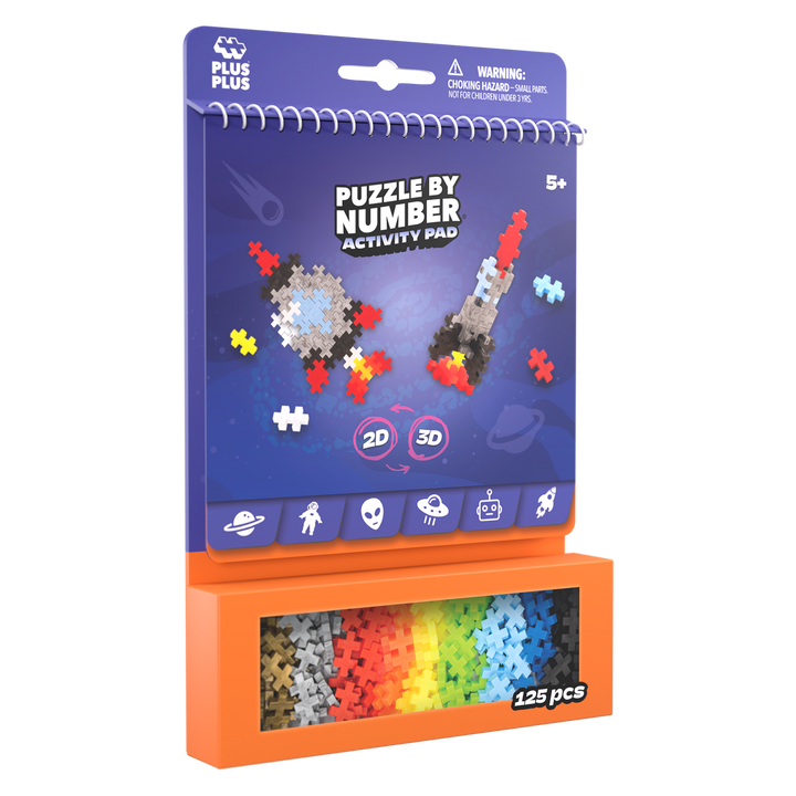 Plus-Plus Puzzle By Number Activity Pad - Space