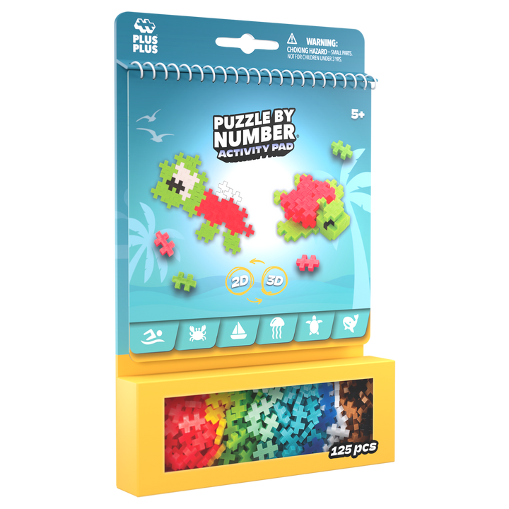 Plus-Plus Puzzle By Number Activity Pad - Ocean