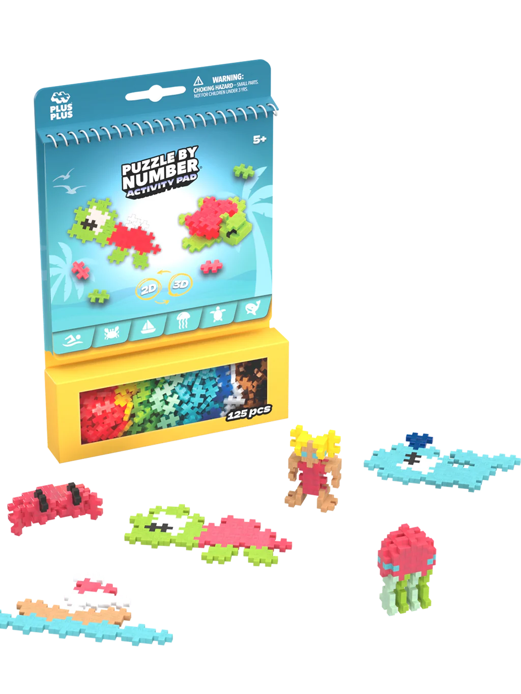Plus-Plus Puzzle By Number Activity Pad - Ocean