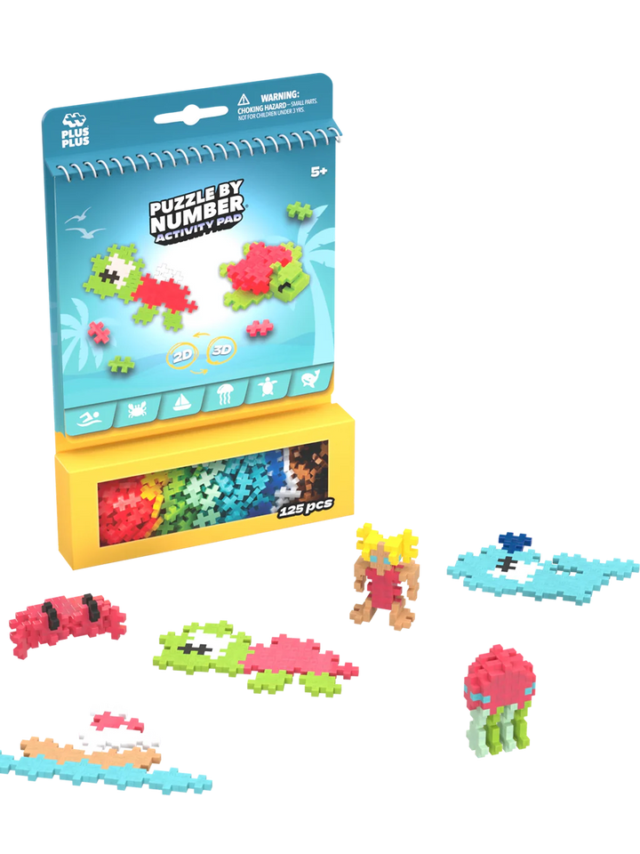 Plus-Plus Puzzle By Number Activity Pad - Ocean