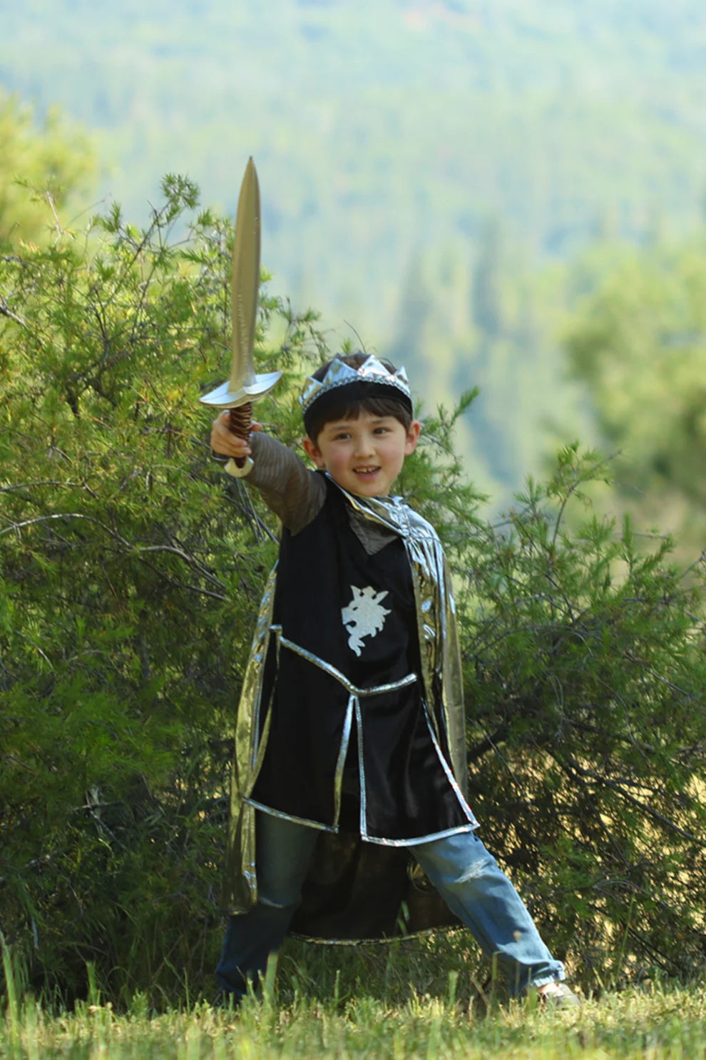 Golden Knight With Tunic, Cape, &amp; Crown