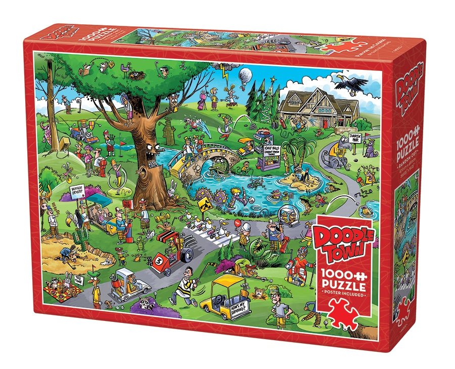 Cobble Hill DoodleTown: Par For The Course 1000 Piece Puzzle