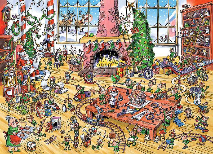 Cobble Hill DoodleTown: Elves At Work 1000 Piece Puzzle
