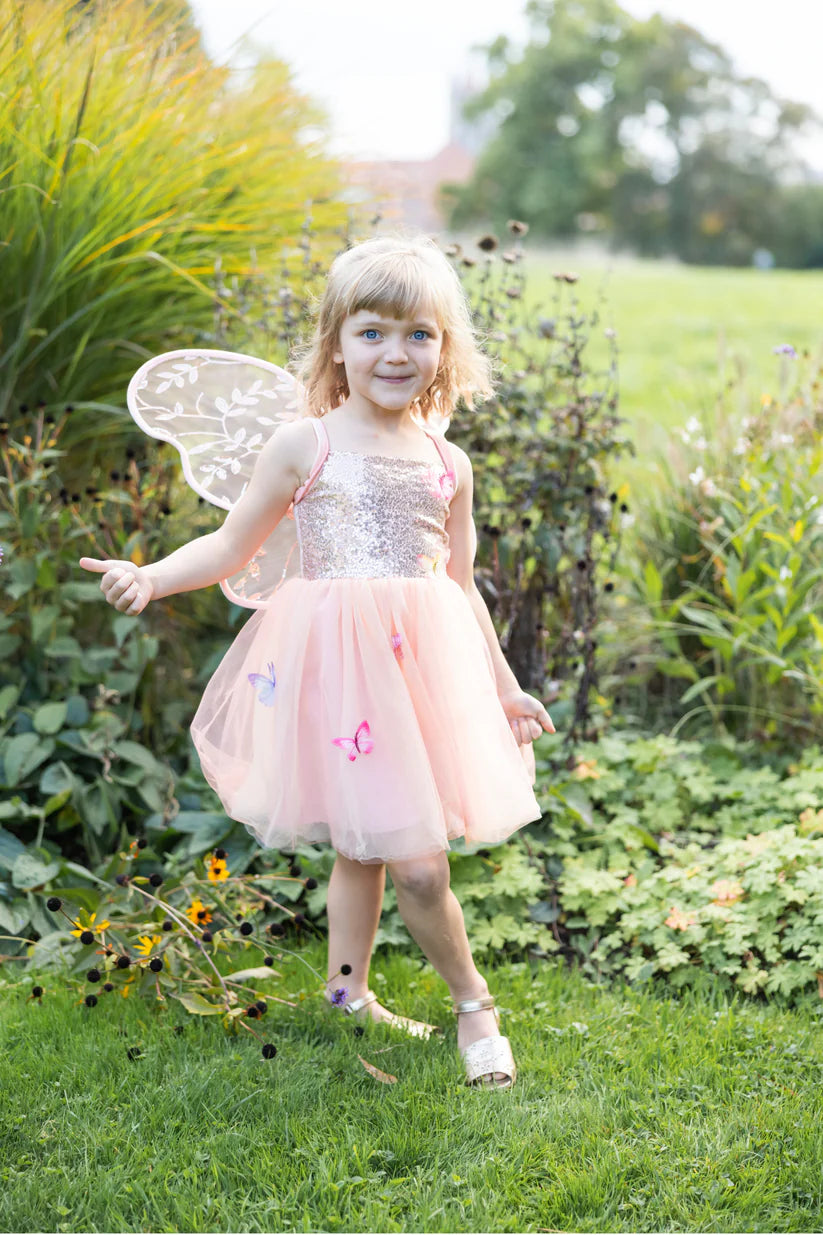 Butterfly Bliss Peach Dress (Size 3-4)