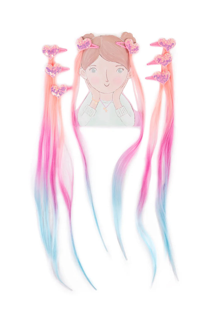 Hollywood Hearts 8pc Hair Extensions