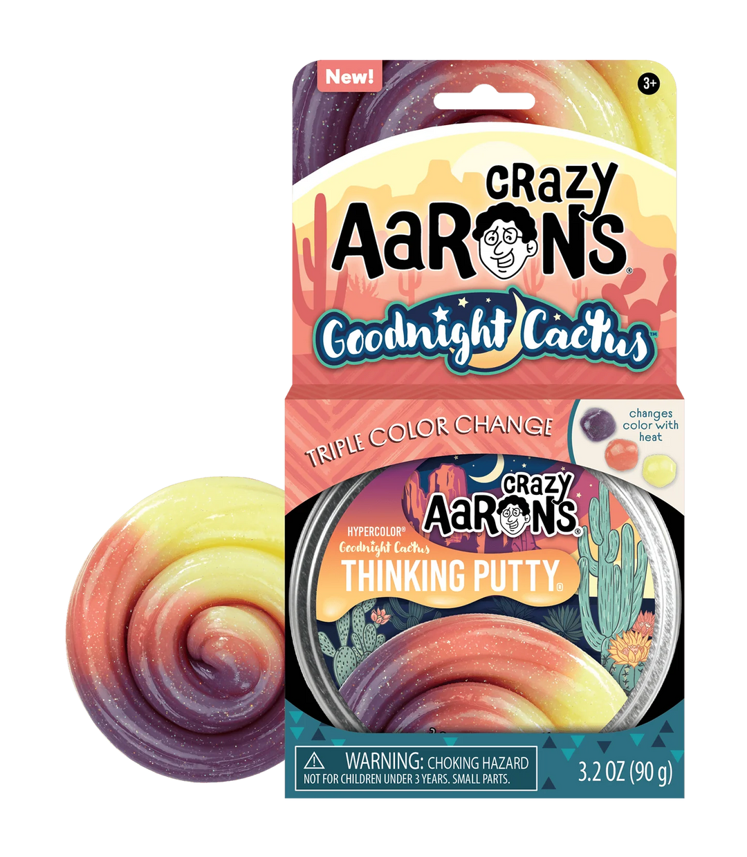 Crazy Aaron's Goodnight Cactus Hypercolor Thinking Putty