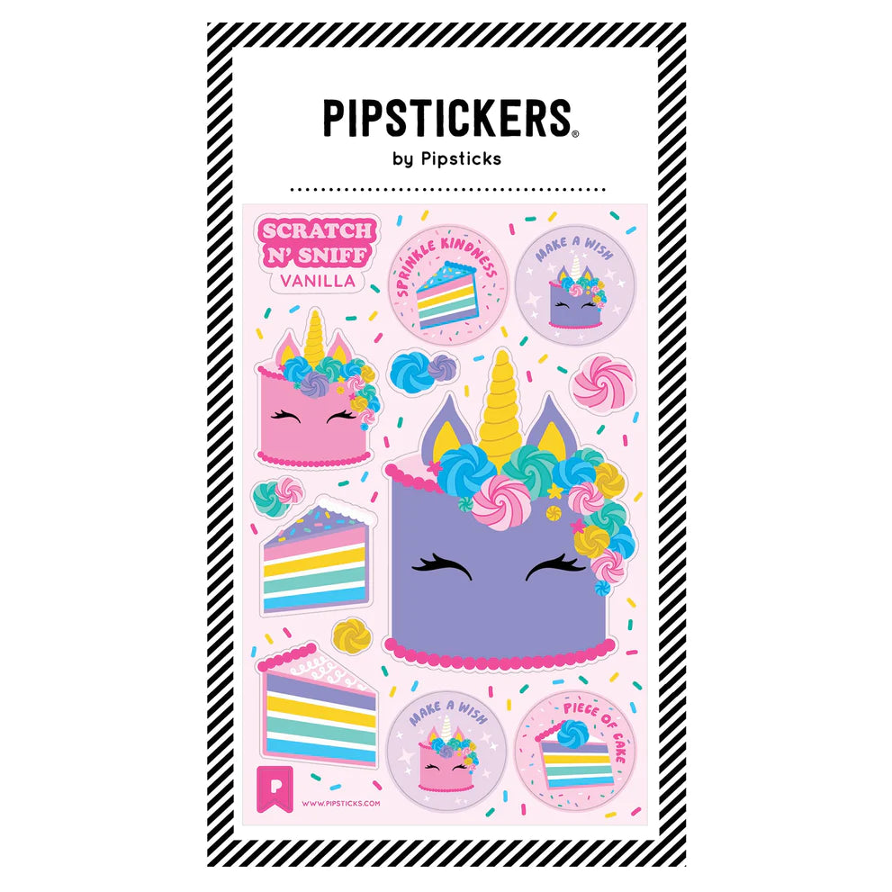 Pipstickers Unicorn Cake Scratch n Sniff Stickers