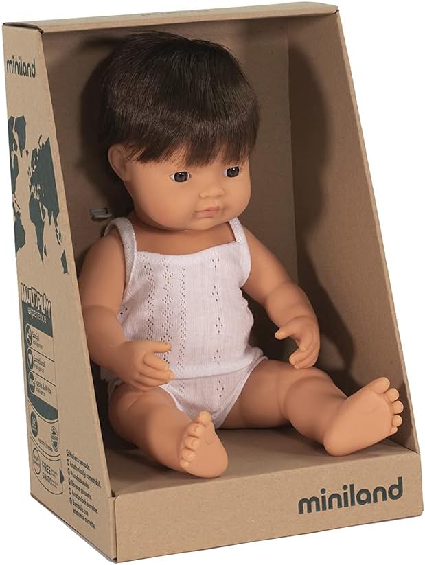 Baby Doll Brunette Anatomically Correct Boy 15"