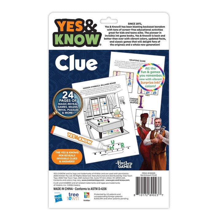The Original Yes &amp; Know® Clue Invisible Ink Book