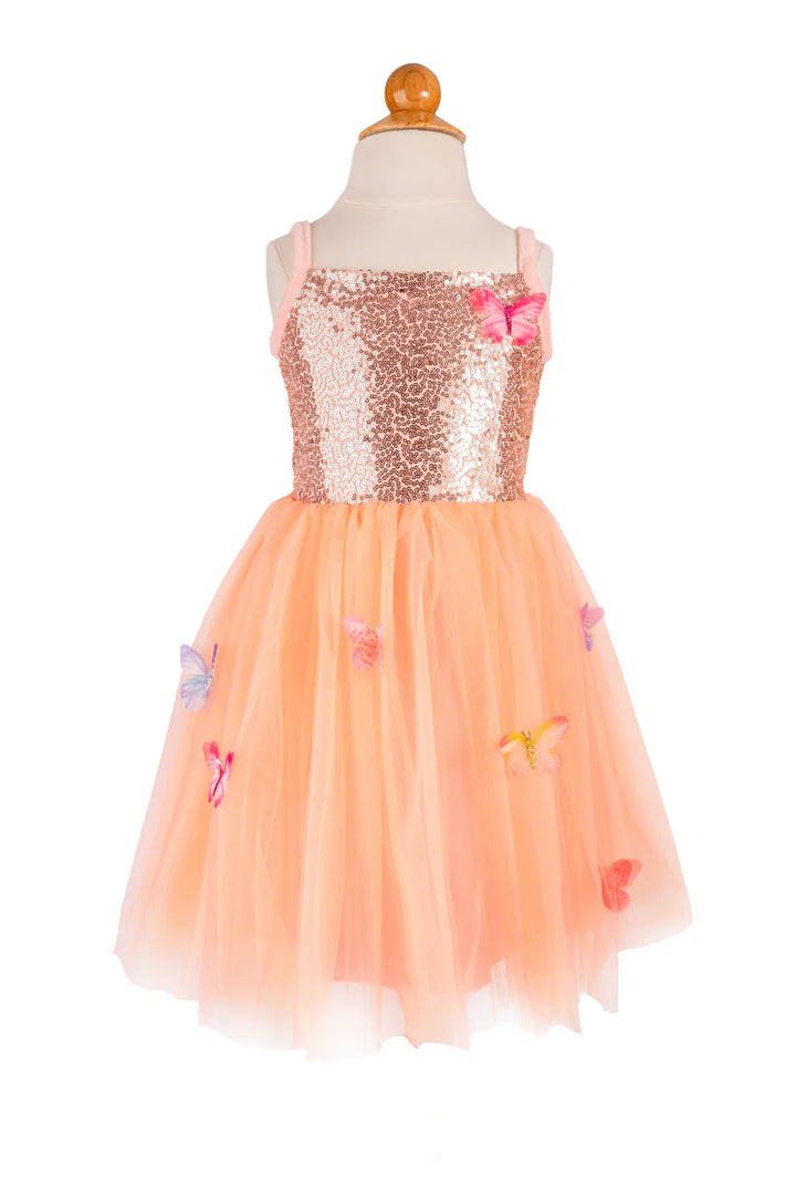 Butterfly Bliss Peach Dress (Size 3-4)