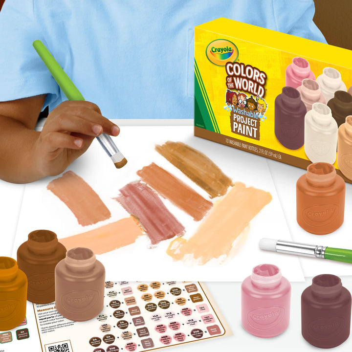 Crayola Colours Of The World 10x2oz Washable Paint Jars