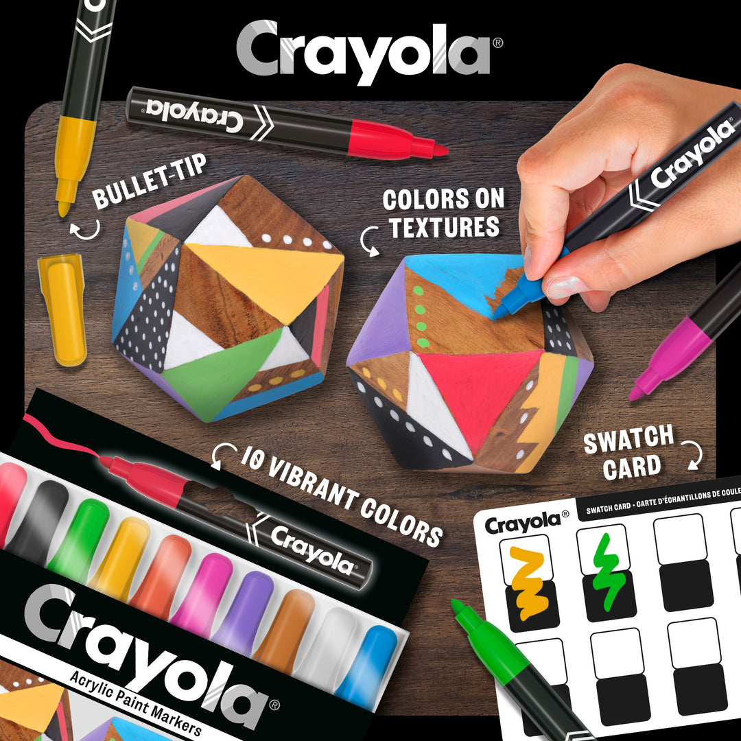 Crayola Acrylic Paint Markers 10 Bullet Tips