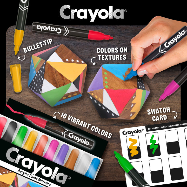 Crayola Acrylic Paint Markers 10 Bullet Tips
