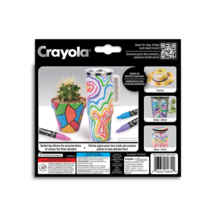 Crayola Acrylic Paint Markers 10 Bullet Tips