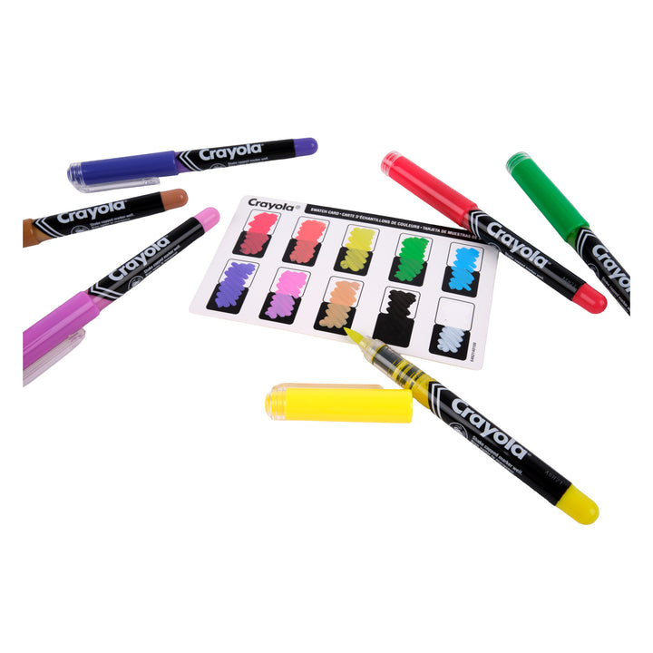 Crayola Acrylic Paint Markers 10 Brush Tips