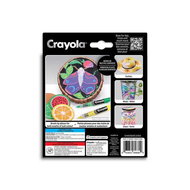 Crayola Acrylic Paint Markers 10 Brush Tips