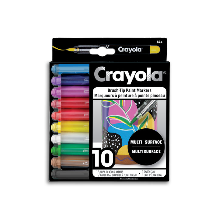 Crayola Acrylic Paint Markers 10 Brush Tips