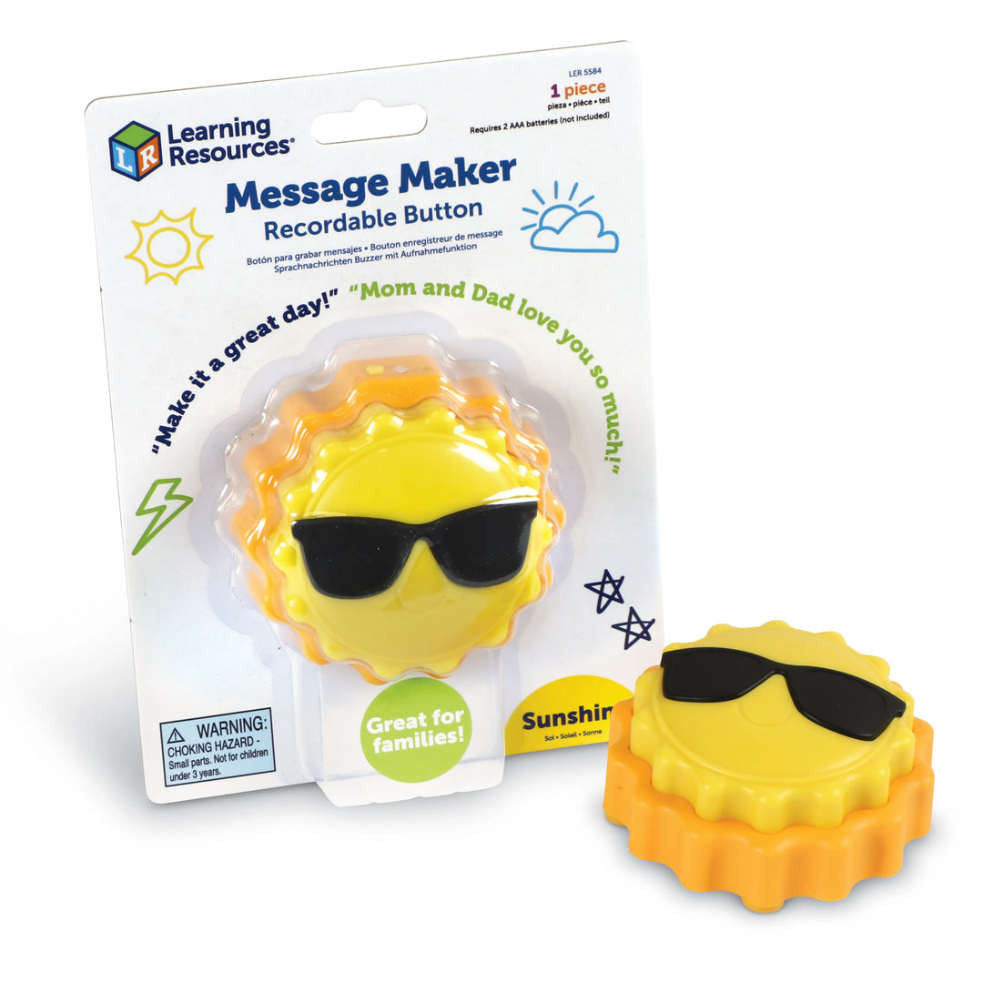 Message Maker Recordable Button- Sun