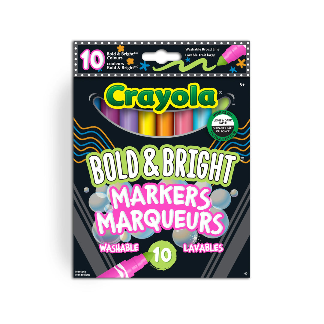 Crayola Bold & Bright Washable Broadline Markers 10ct