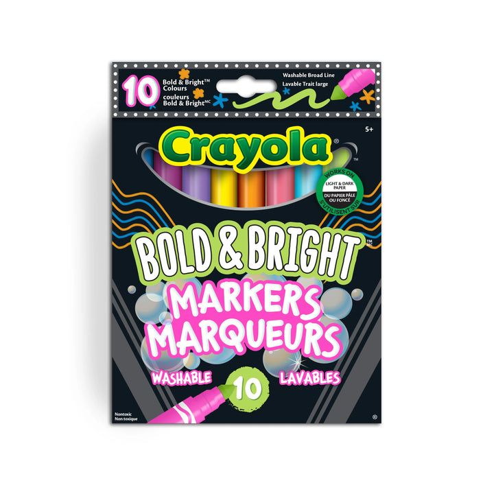 Crayola Bold & Bright Washable Broadline Markers 10ct