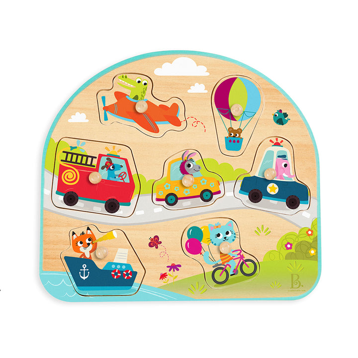 Battat Peg Puzzle Vehicles On The Go
