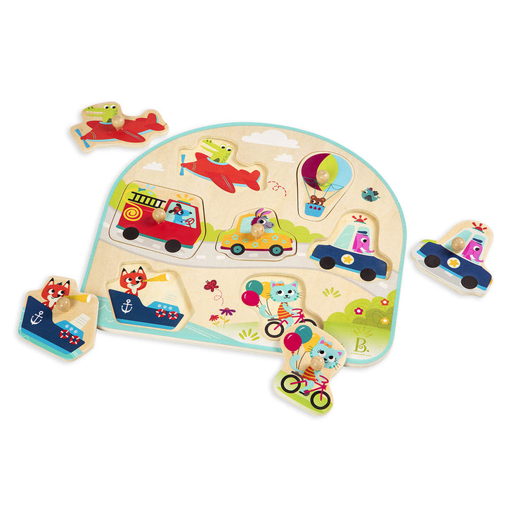 Battat Peg Puzzle Vehicles On The Go