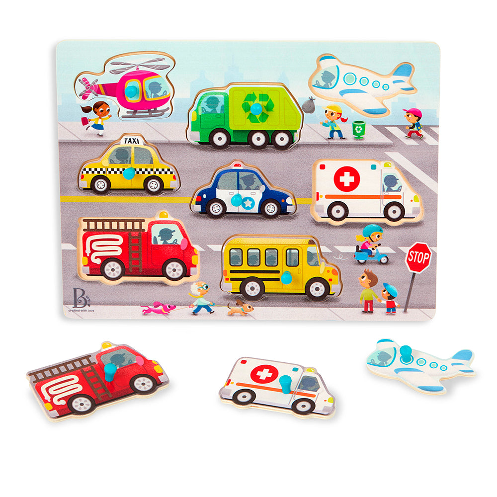 Battat Peg Puzzle Vehicles Peek & Explore