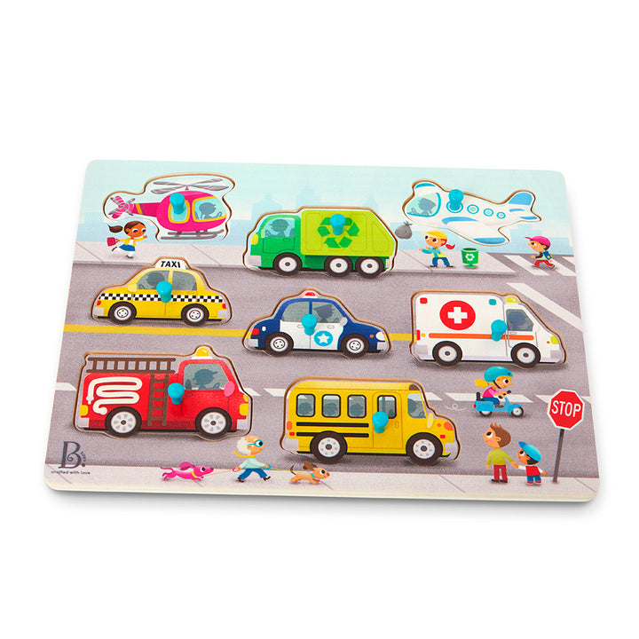 Battat Peg Puzzle Vehicles Peek & Explore
