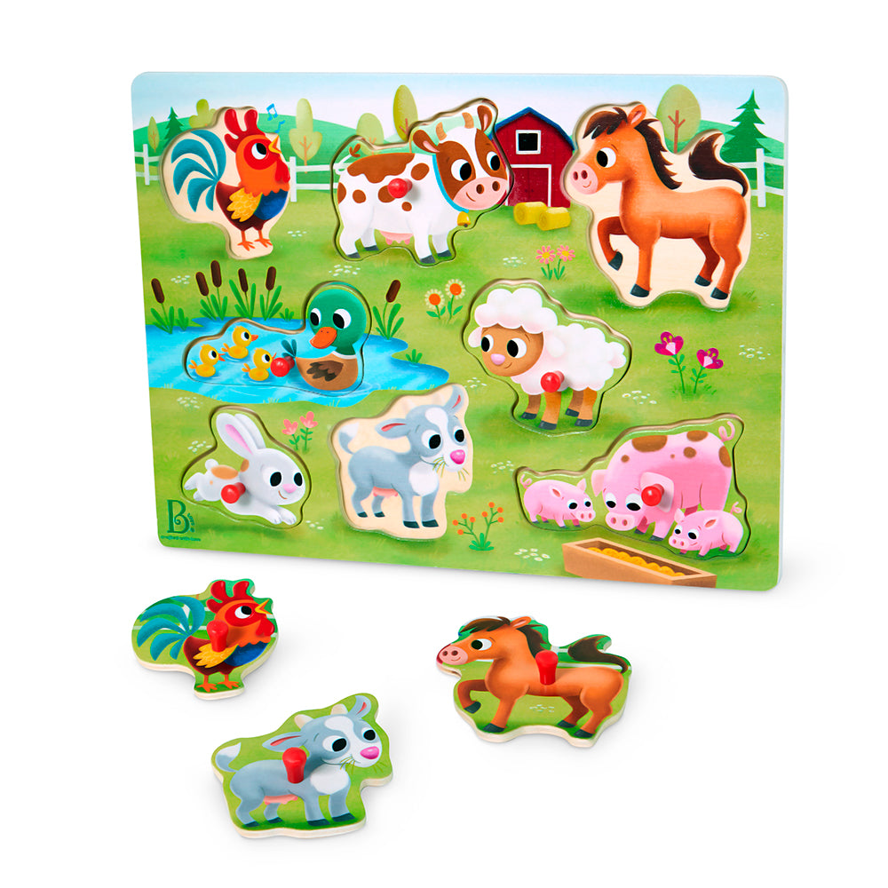 Battat Peg Puzzle Farm Peek &amp; Explore